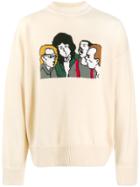 Ader Error Queen Boxy Knitted Sweater - White