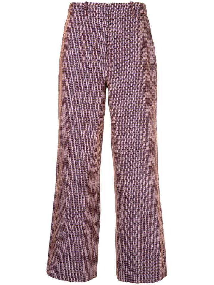 Opening Ceremony Straight-leg Houndstooth Trousers - Blue