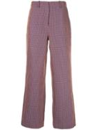 Opening Ceremony Straight-leg Houndstooth Trousers - Blue