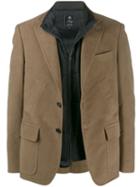 Fay Layered Single-breasted Blazer - Brown