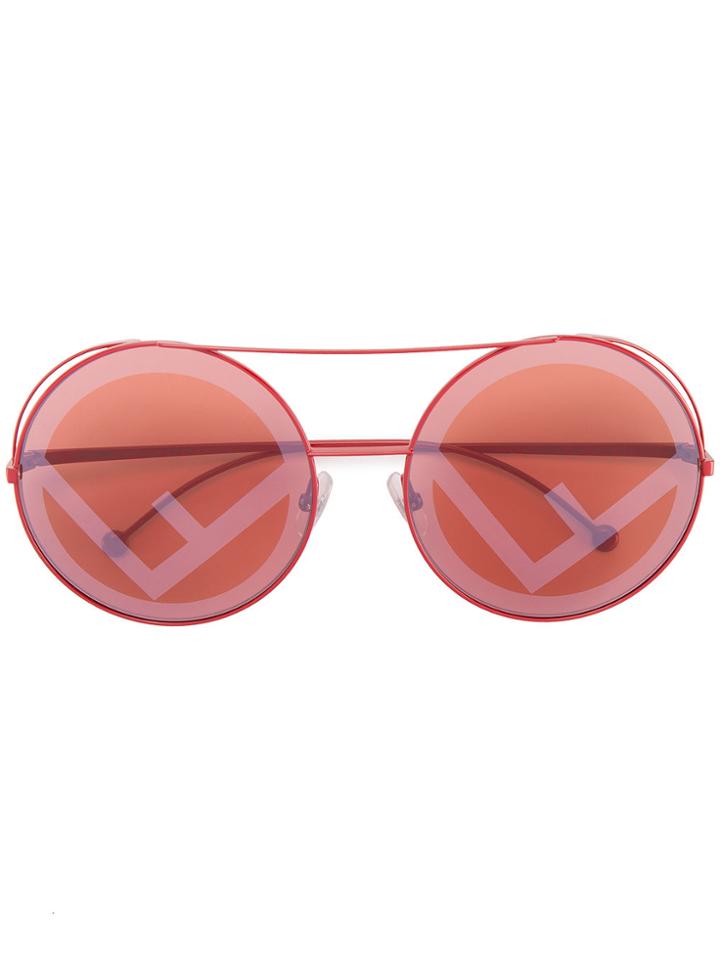 Fendi Eyewear Run Away Sunglasses - Red