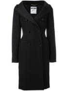Moschino Slim Fit Double Breasted Coat - Black