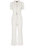 De La Vali Camino Striped Jumpsuit - White