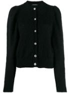 Wandering Long-sleeve Fitted Cardigan - Black
