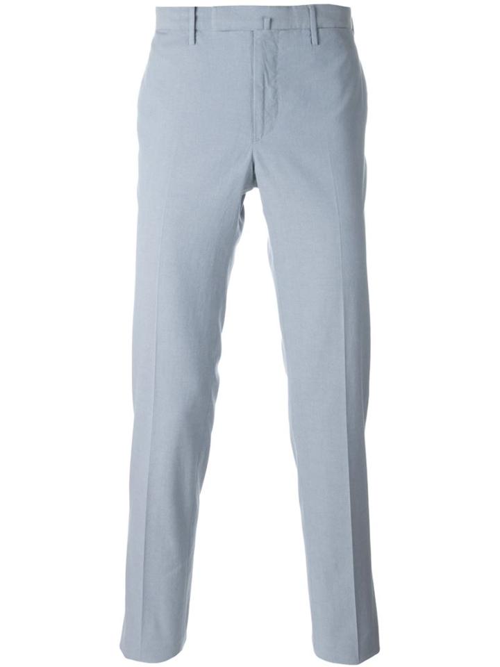 Incotex Casual Trousers, Men's, Size: 52, Blue, Cotton/spandex/elastane
