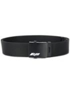Msgm Fabric Logo Belt - Black