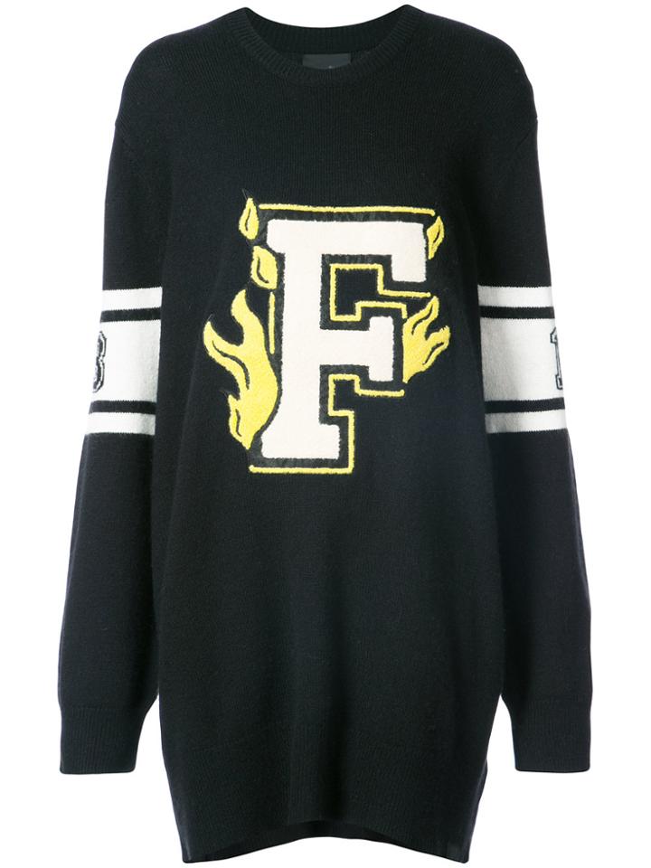 Fenty X Puma Varsity Letter Intarsia Jumper - Black