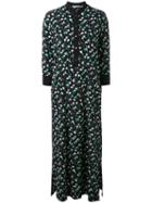 Agnona - Floral Print Midi Dress - Women - Silk/elastodiene - 40, Black, Silk/elastodiene