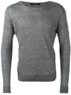 Tagliatore - Merlin Slim-fit Jumper - Men - Linen/flax - 50, Grey, Linen/flax