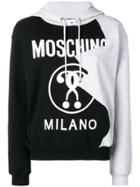 Moschino Logo Contrast Hoodie - Black
