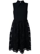 No21 Lace Skirt Sleeveless Dress, Women's, Size: 44, Black, Polyester/acetate/silk