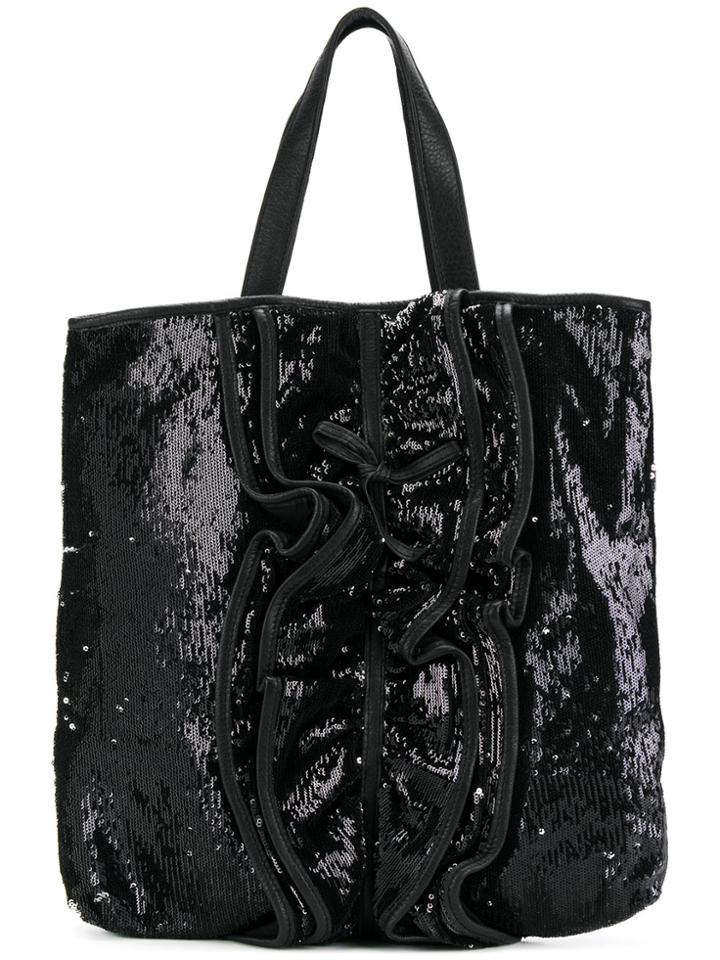 Red Valentino Sequinned Tote - Black