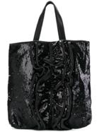 Red Valentino Sequinned Tote - Black