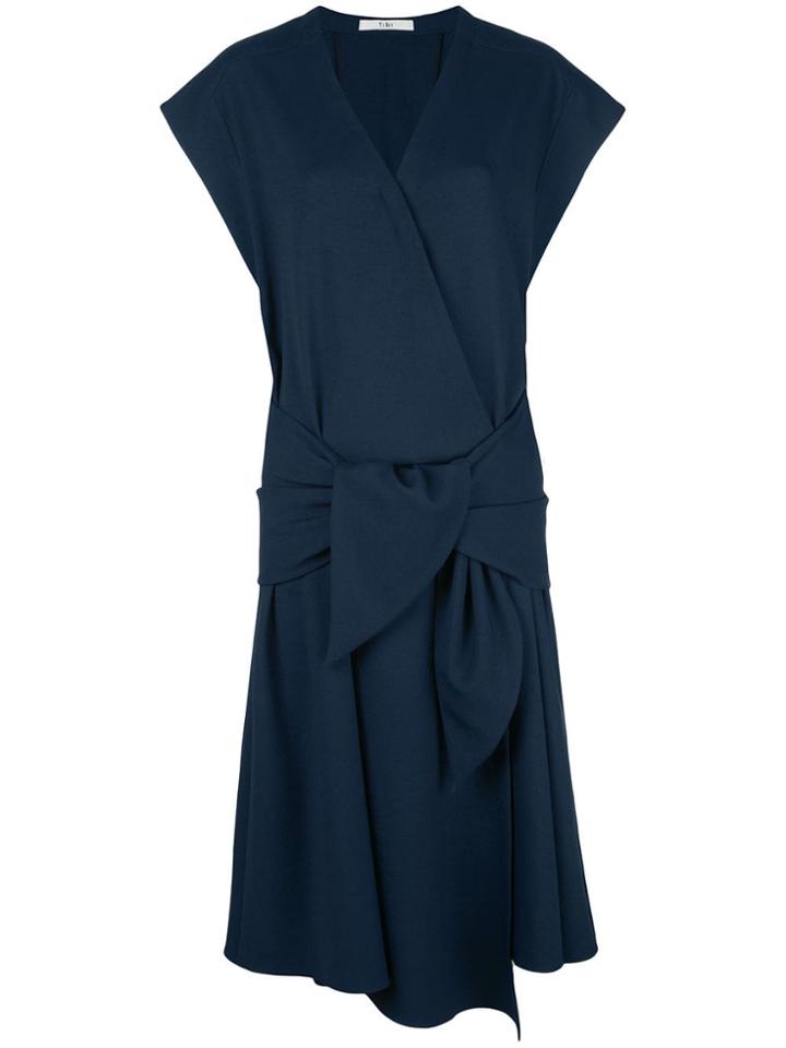Tibi Loose-fit Wrap Dress - Blue