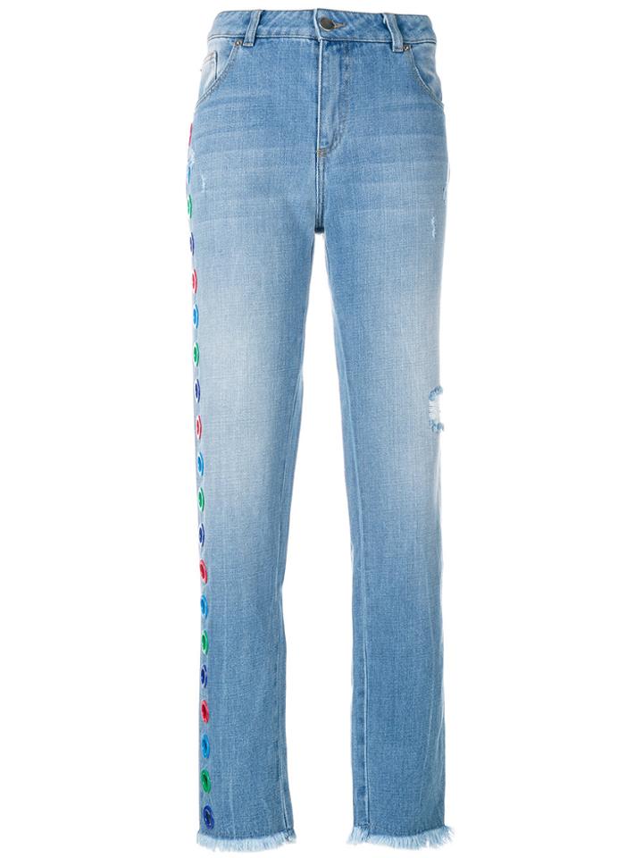 Each X Other Appliqué Straight Leg Jeans - Blue
