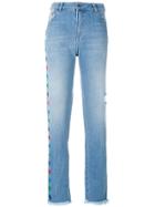 Each X Other Appliqué Straight Leg Jeans - Blue