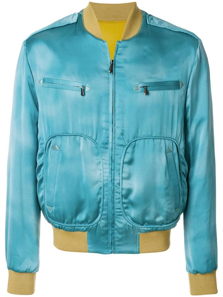 Bottega Veneta Reversible Bomber Jacket - Blue