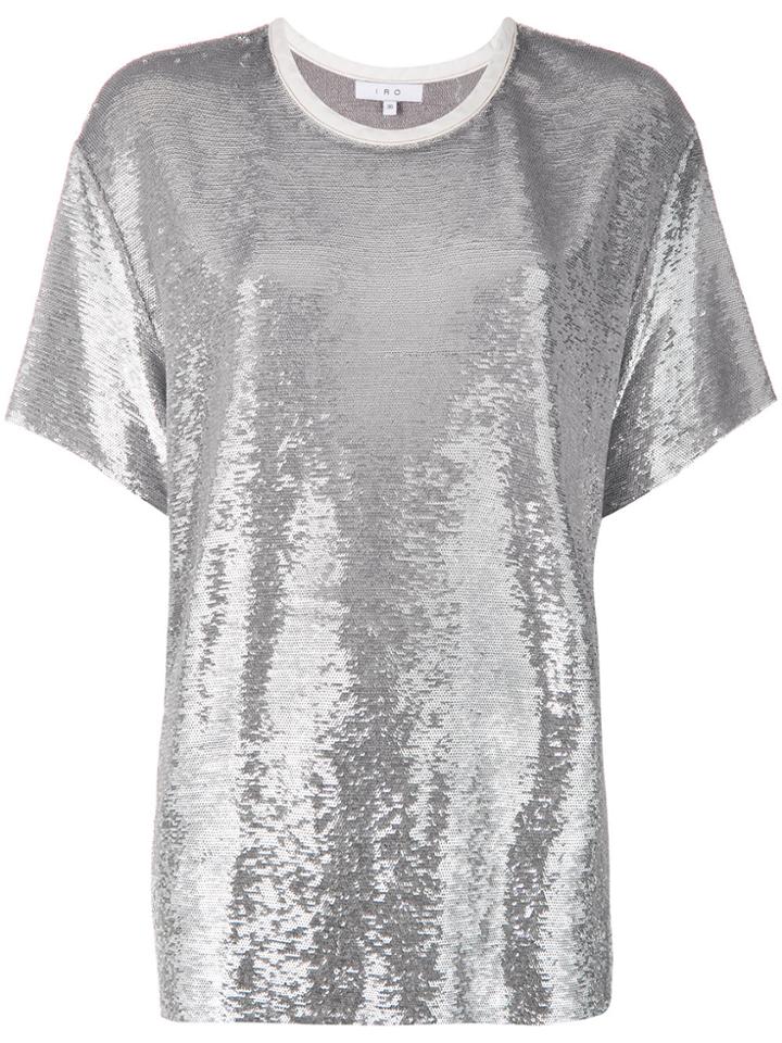 Iro Sequin Embellished T-shirt - Metallic
