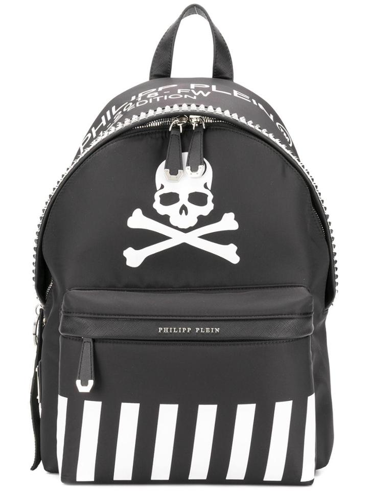 Philipp Plein Skull Print Backpack - Black