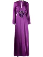 Temperley London Sequin Bow Detail Dress - Purple