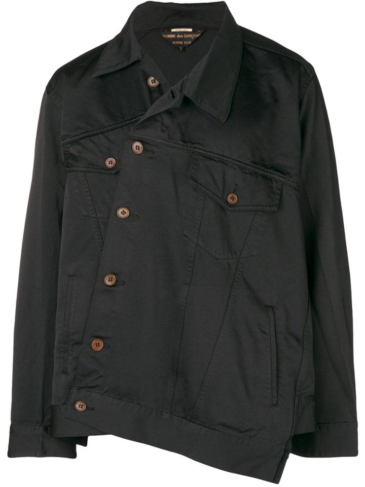 Comme Des Garçons Homme Plus Asymmetric Shirt Jacket - Black