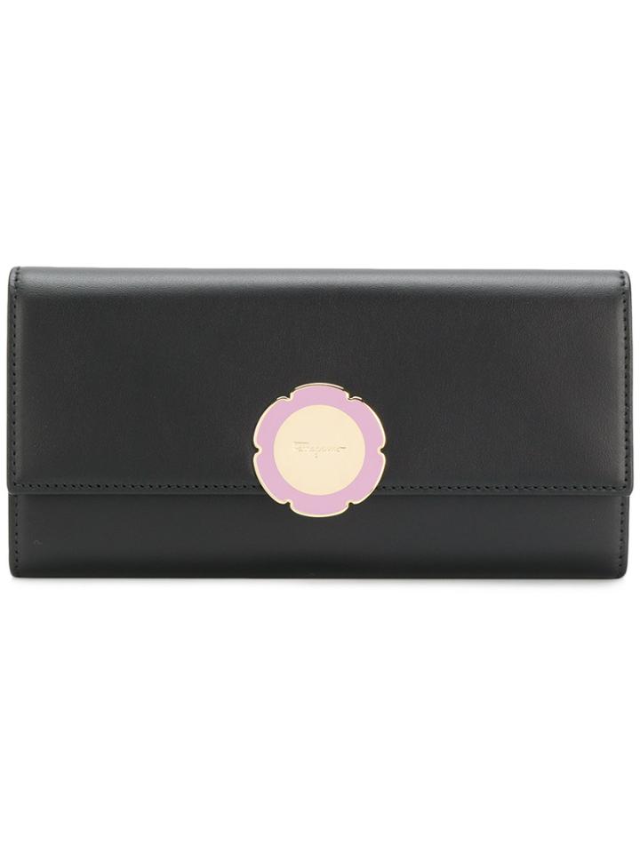 Salvatore Ferragamo Logo Plaque Wallet - Black
