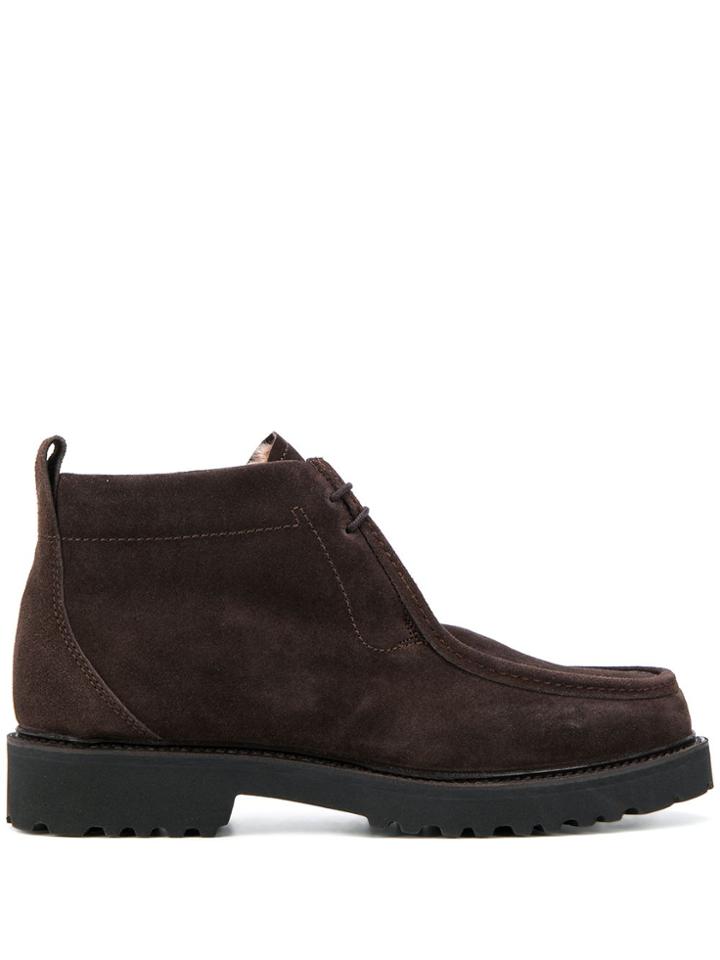Holland & Holland Chunky Heel Ankle Boots - Brown