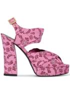 Erdem Kenna Floral 120 Platform Sandals - Pink