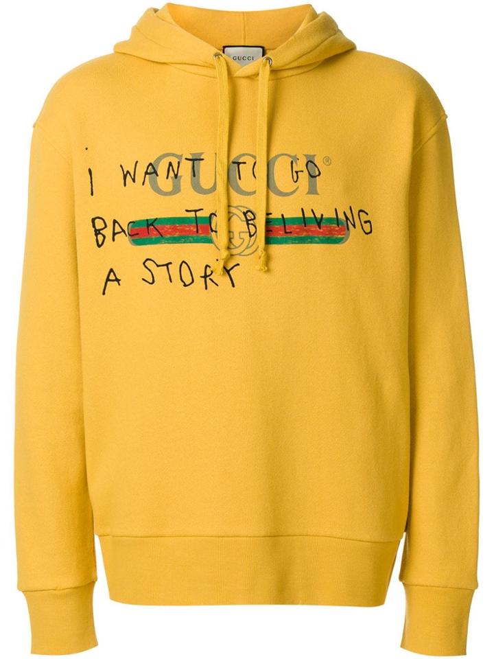 Gucci Coco Capitán Logo Hoodie - Yellow