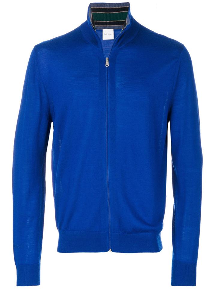 Paul Smith Zip Detail Jumper - Blue