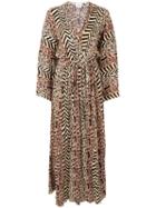 Nanushka Belted Animal Print Dress - Brown