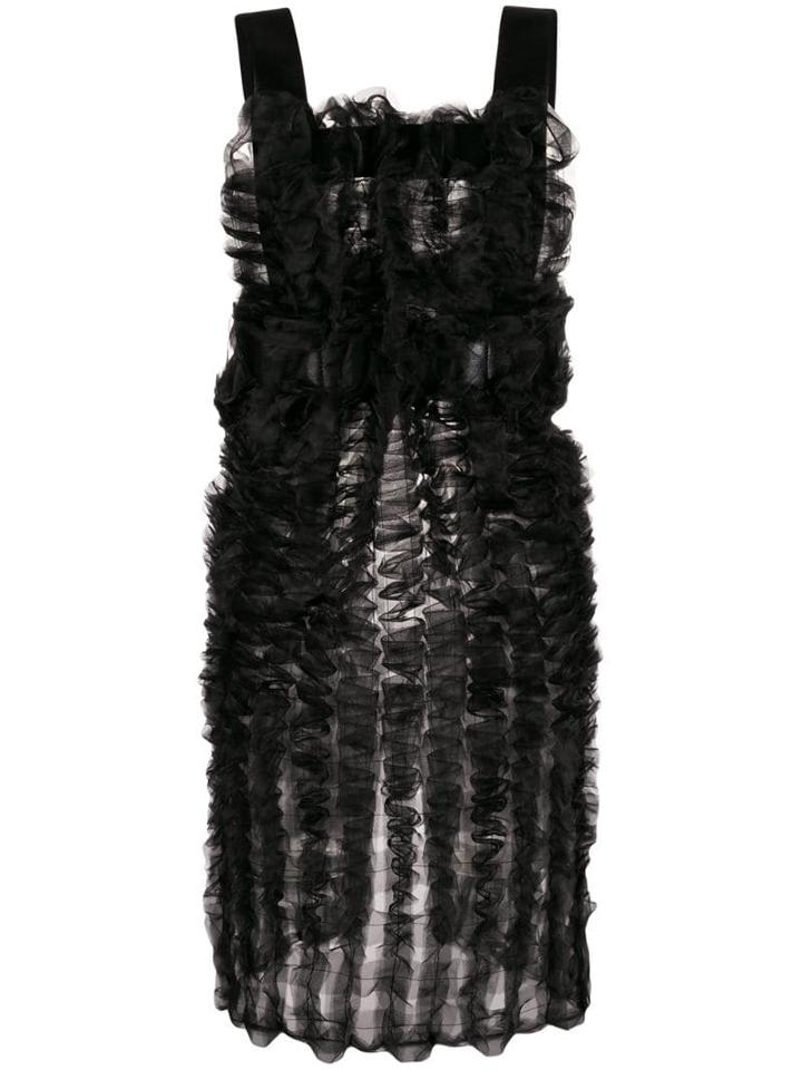 Comme Des Garçons Noir Kei Ninomiya Sheer Oversized Top - Black