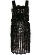 Comme Des Garçons Noir Kei Ninomiya Sheer Oversized Top - Black