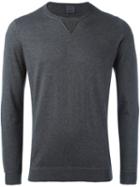 Laneus Crew-neck Jumper, Men's, Size: 48, Grey, Silk/cashmere