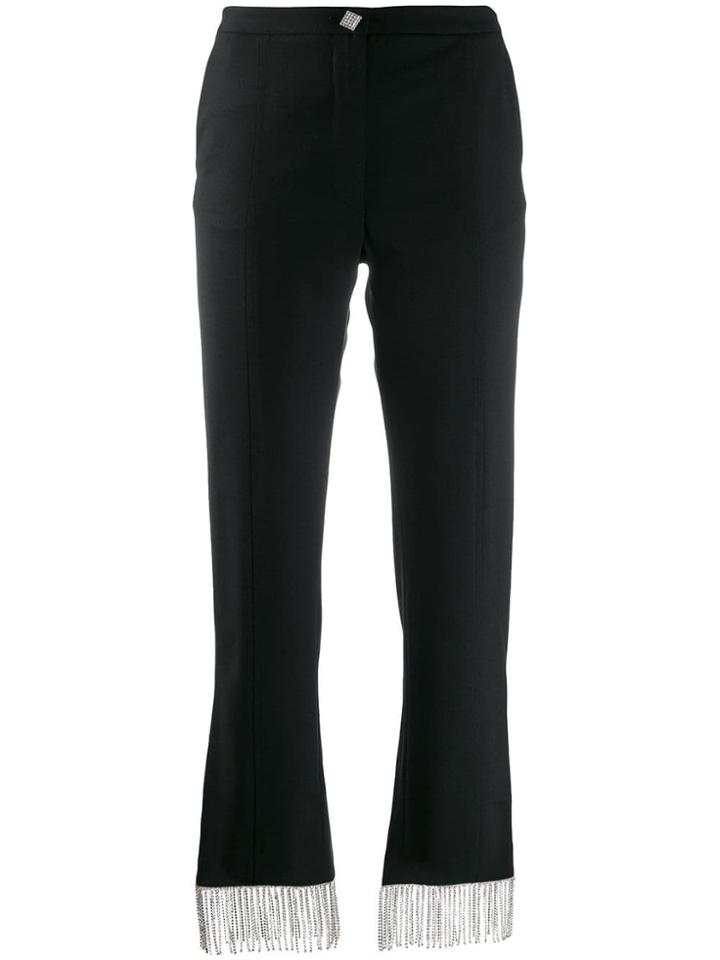 Giuseppe Di Morabito Fringe Detail Cropped Trousers - Black
