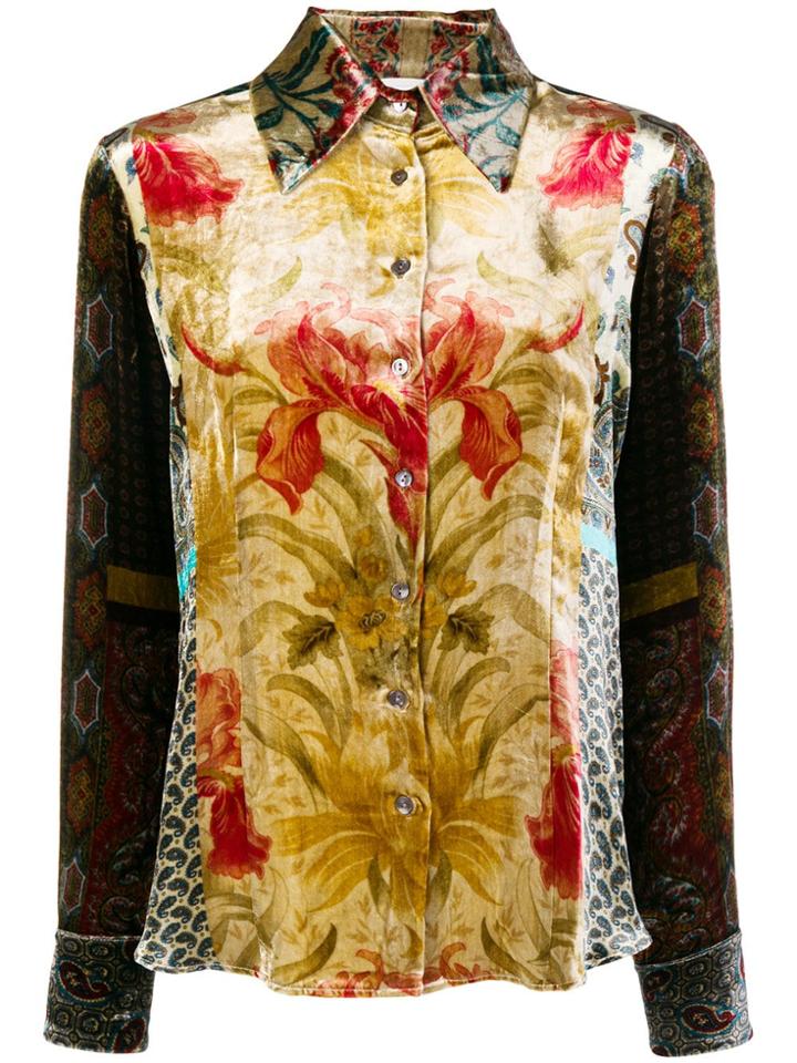 Pierre-louis Mascia Embroidered Fitted Shirt - Yellow & Orange
