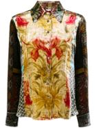 Pierre-louis Mascia Embroidered Fitted Shirt - Yellow & Orange