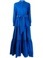 La Doublej Maxi Flared Dress - Blue