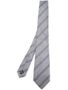 Armani Collezioni Striped Tie - Grey