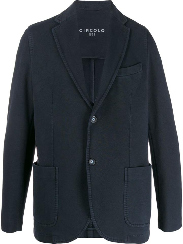 Circolo 1901 Jersey Stitch Blazer - Blue