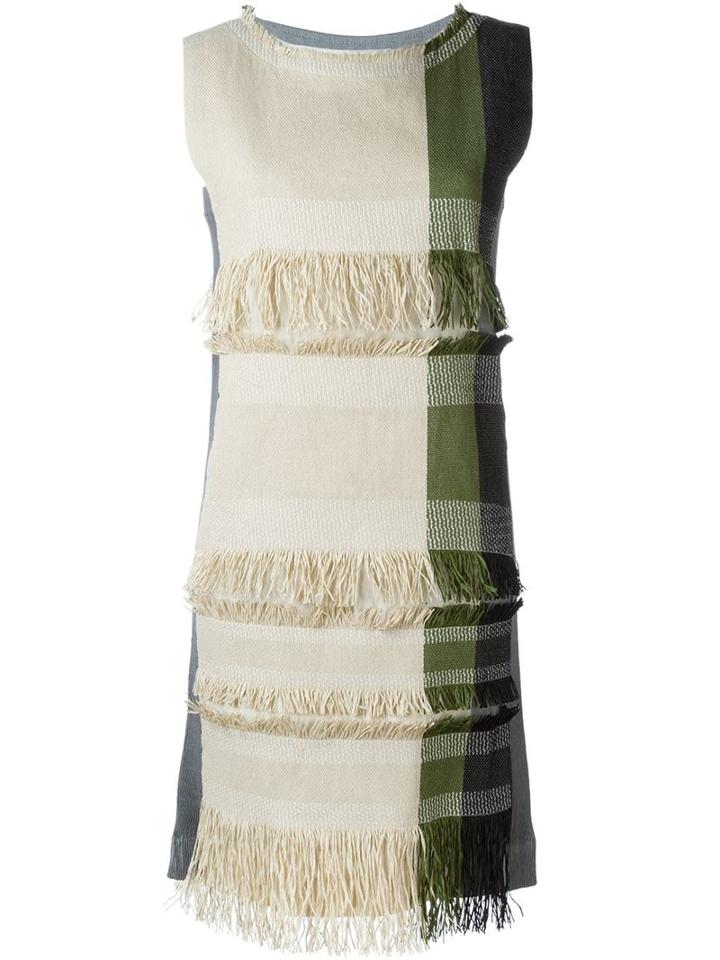 Issey Miyake Fringed Fitted Mid-length Dress