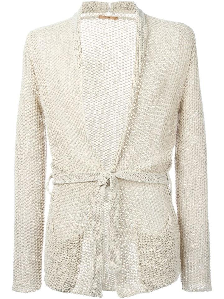 Nuur Textured Belted Cardigan