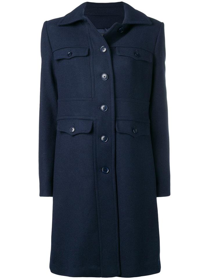 Emporio Armani Four Pocket Coat - Blue