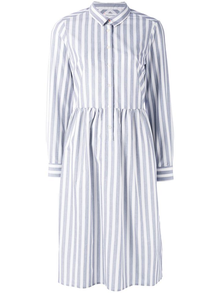Chinti And Parker - Striped Shirt Dress - Women - Cotton - Xs, White, Cotton