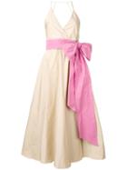 Nº21 Flared Bow Dress - Neutrals