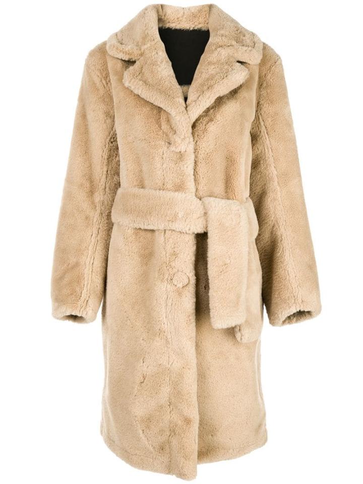Opening Ceremony Faux-fur Midi Coat - Brown