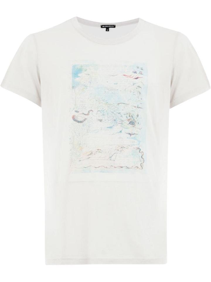 Ann Demeulemeester Muted Print T-shirt - Grey