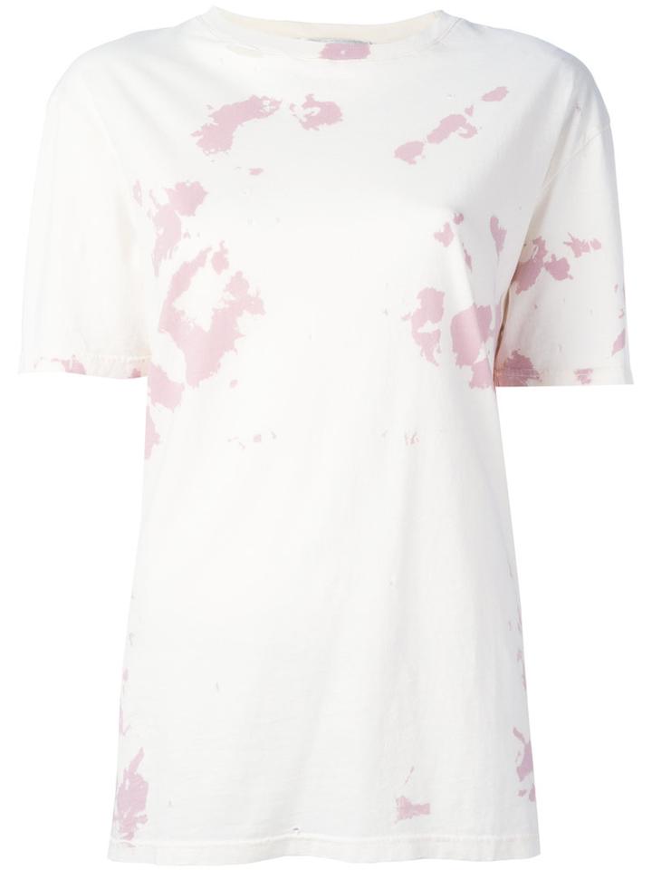 Faith Connexion Distressed T-shirt, Women's, Size: Xs, Nude/neutrals, Cotton