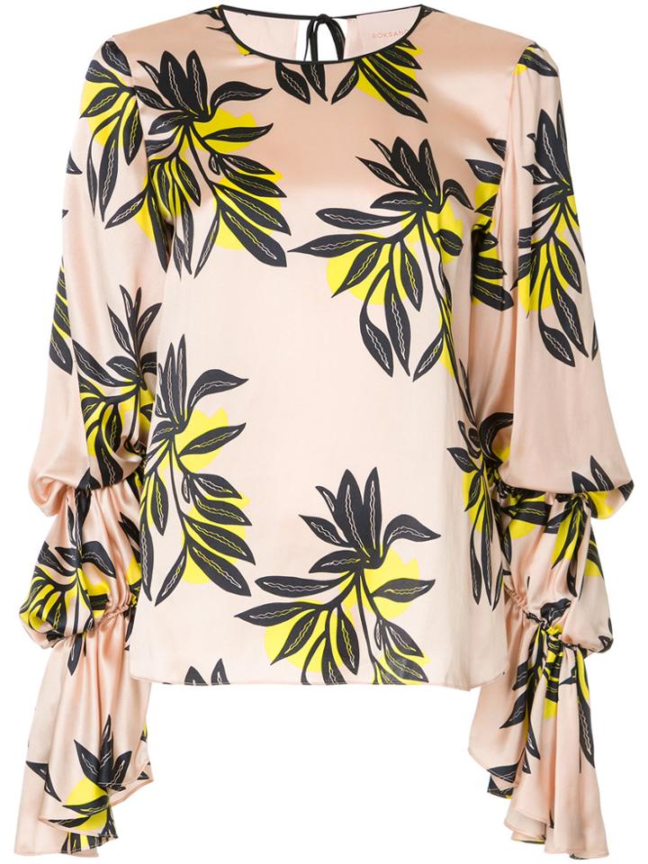 Roksanda Floral Print Blouse - Pink & Purple