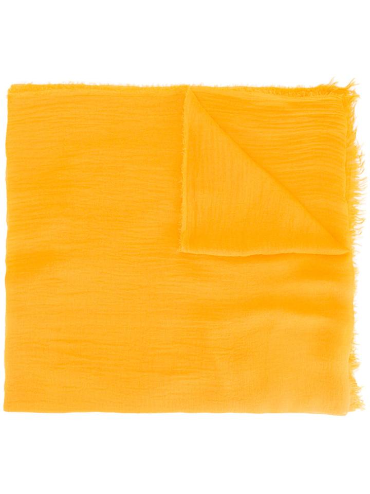 Faliero Sarti Biat Scarf, Adult Unisex, Yellow/orange, Silk/modal